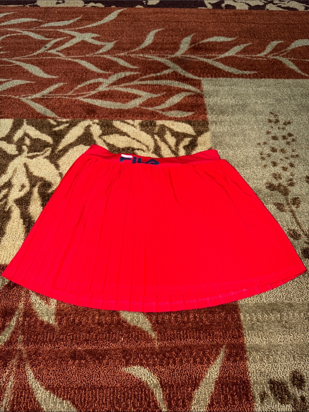 FILA Bright Red Pleated Skater Skirt